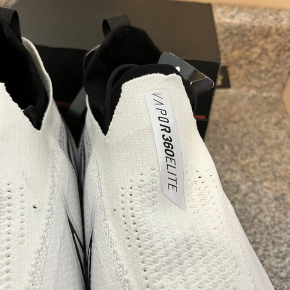 Nike Vapor Edge 360 Elite Flyknit Detachable Cleats White Mens Size 14 Wide - Picture 6 of 10